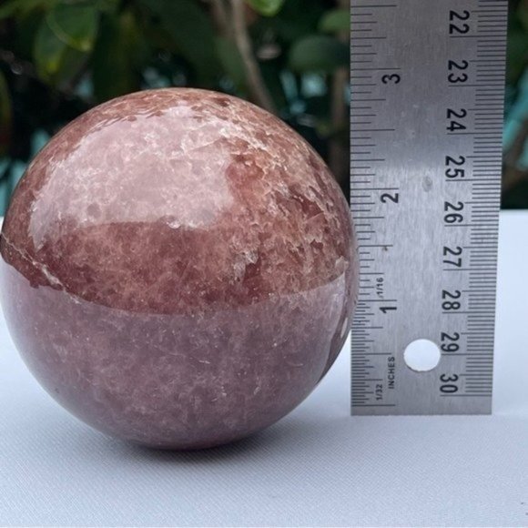 76mm Strawberry Quartz Sphere - Picture 3 of 3